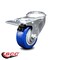 Service Caster 3.5 Inch Blue Polyurethane Wheel Bolt Hole Caster with Total Lock Brake SCC SCC-BHTTL20S3514-PPUB-BLUE - alternate 5